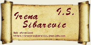 Irena Šibarević vizit kartica
